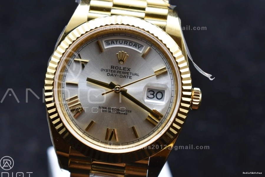 Day VR3255 On Silver Dial 228238 Bracelet Roman 1:1 ARF YG Best Date Weight) President ZeroBulk 40 664 (Gain Edition 0818